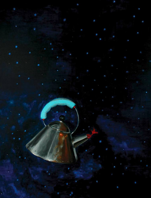 Рене Бахрах Кристофик «Чайник в космосе», живопись. Хорватия