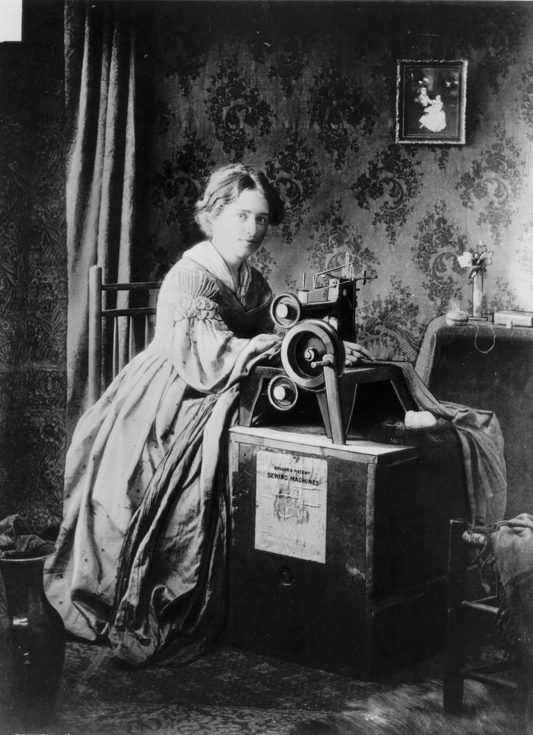 Реклама швейной машинки, 1851 год