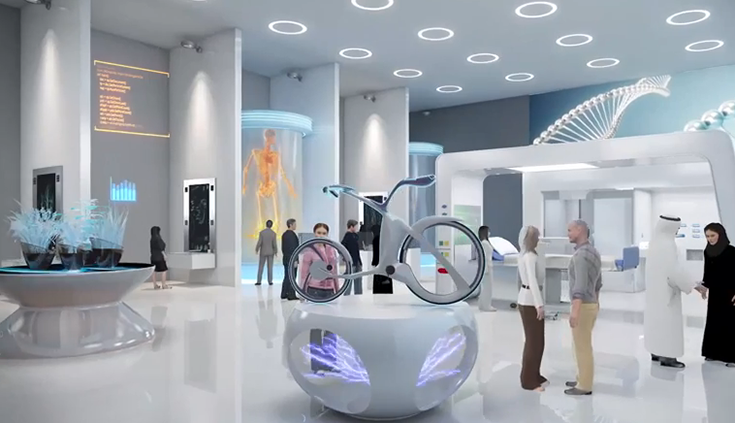 Визуализация интерьера Музея будущего в Дубае