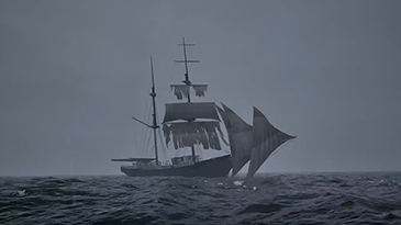 Кадр из документального фильма Тома Линскея «Корабль-призрак Мария Целеста: 150 лет тайне»
