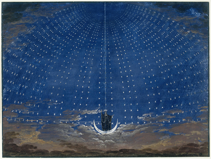 «Волшебная флейта». Сценография Карла Фридриха Шинкеля, 1815